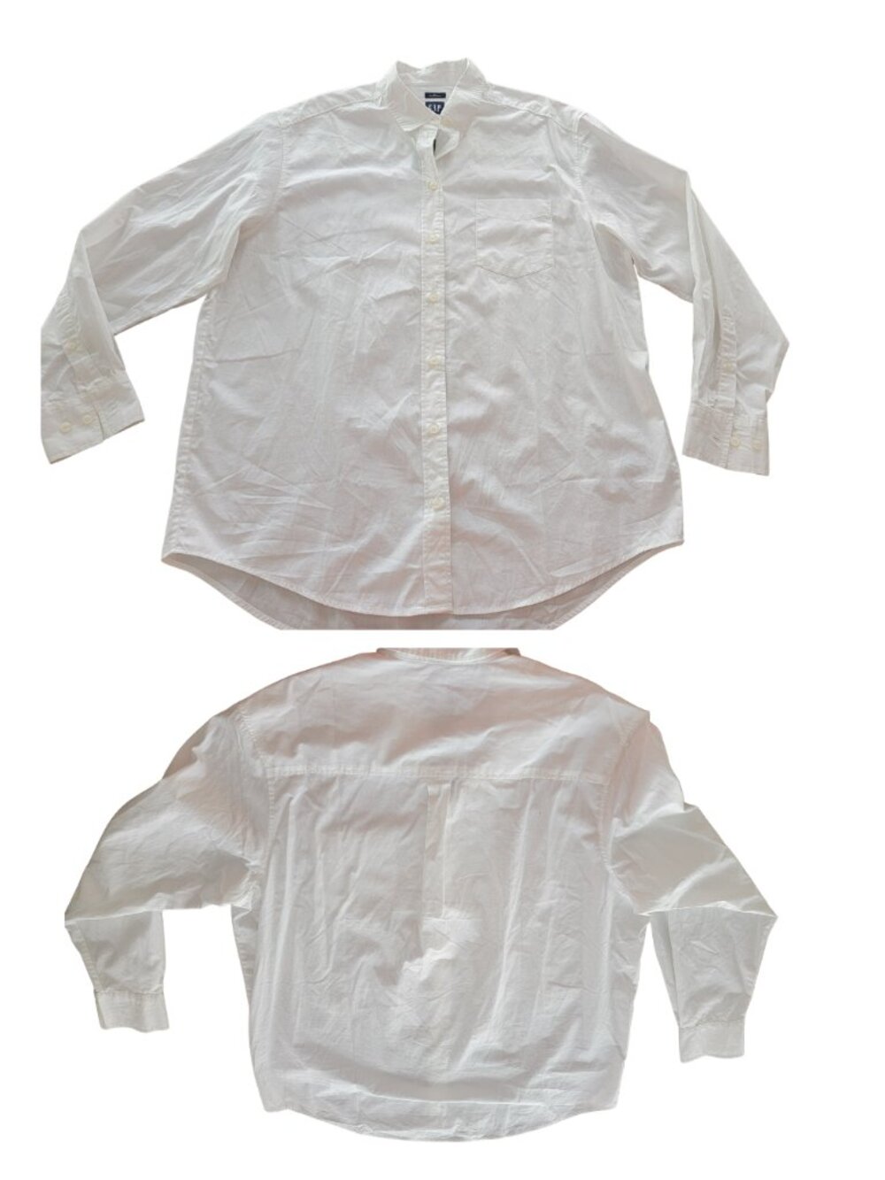 Gap Long Sleeve Optic White Button Down Long Sleeved Blouse - Picture 4 of 13